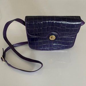 Jay Herbert Vintage Purple crossbody handbag with gold clasp